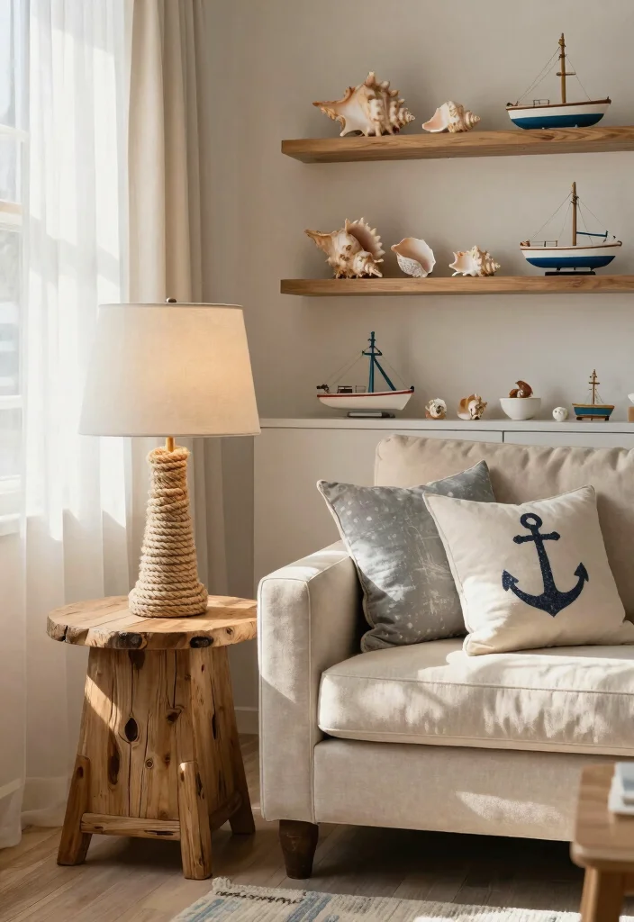 10 Beach House Living Room Ideas That Feel Breezy and Calm 4. Nautical Accents 0