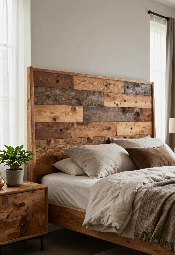 10 Bedroom Headboard Ideas That Feel Fresh and Elevated 1 10 Bedroom Headboard Ideas That Feel Fresh and Elevated 1. Reclaimed Wood Headboards 0