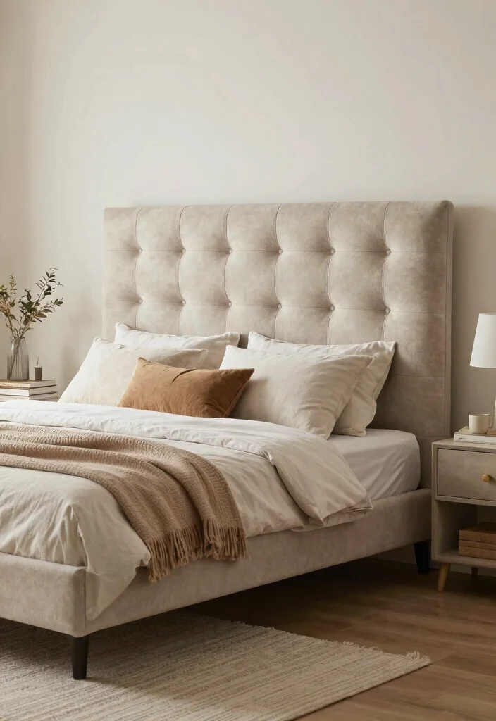 10 Bedroom Headboard Ideas That Feel Fresh and Elevated 13 10 Bedroom Headboard Ideas That Feel Fresh and Elevated 3. Fabric Panel Headboards 0