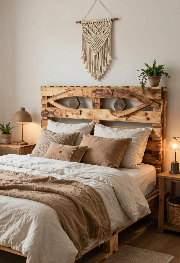 10 Bedroom Headboard Ideas That Feel Fresh and Elevated 24 10 Bedroom Headboard Ideas That Feel Fresh and Elevated 4. Repurposed Pallet Headboards 0