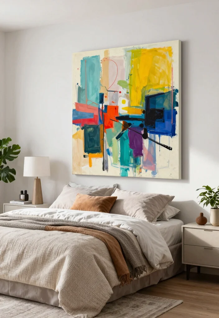 10 Bedroom Headboard Ideas That Feel Fresh and Elevated 47 10 Bedroom Headboard Ideas That Feel Fresh and Elevated 7. Canvas Art Headboards 0