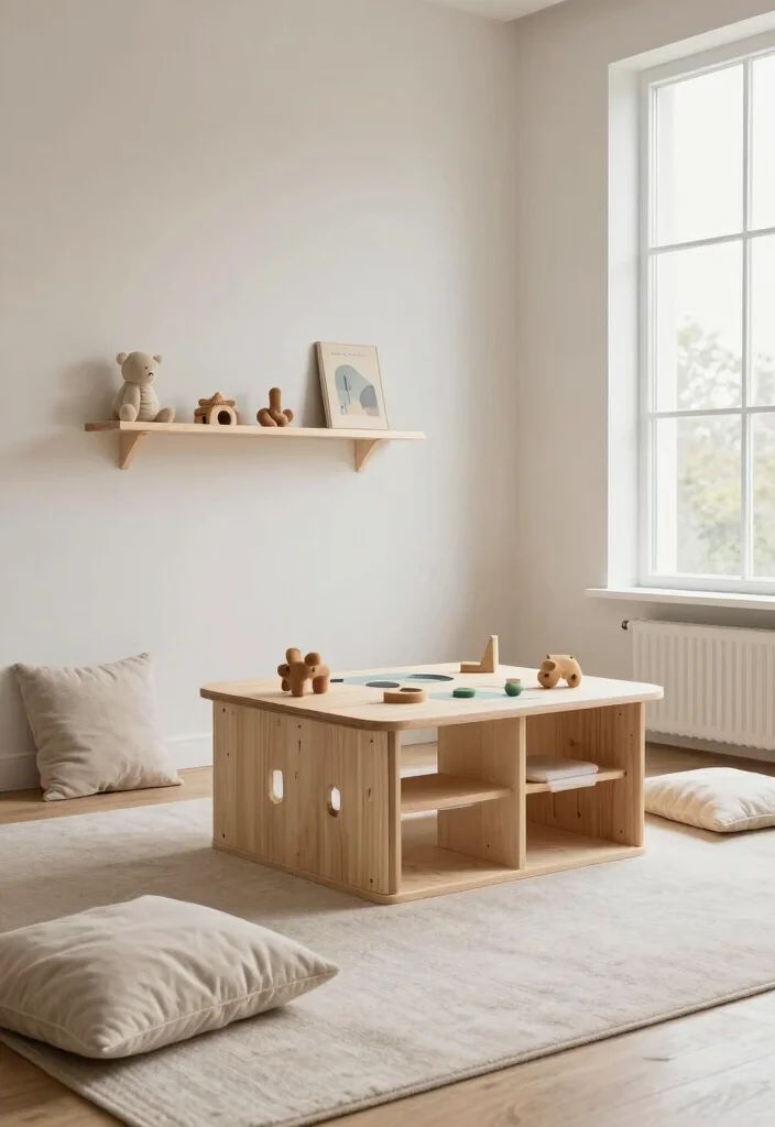 10 Boy Playroom Ideas with Energy and Smart Storage 4. Eco Friendly Minimalism 0