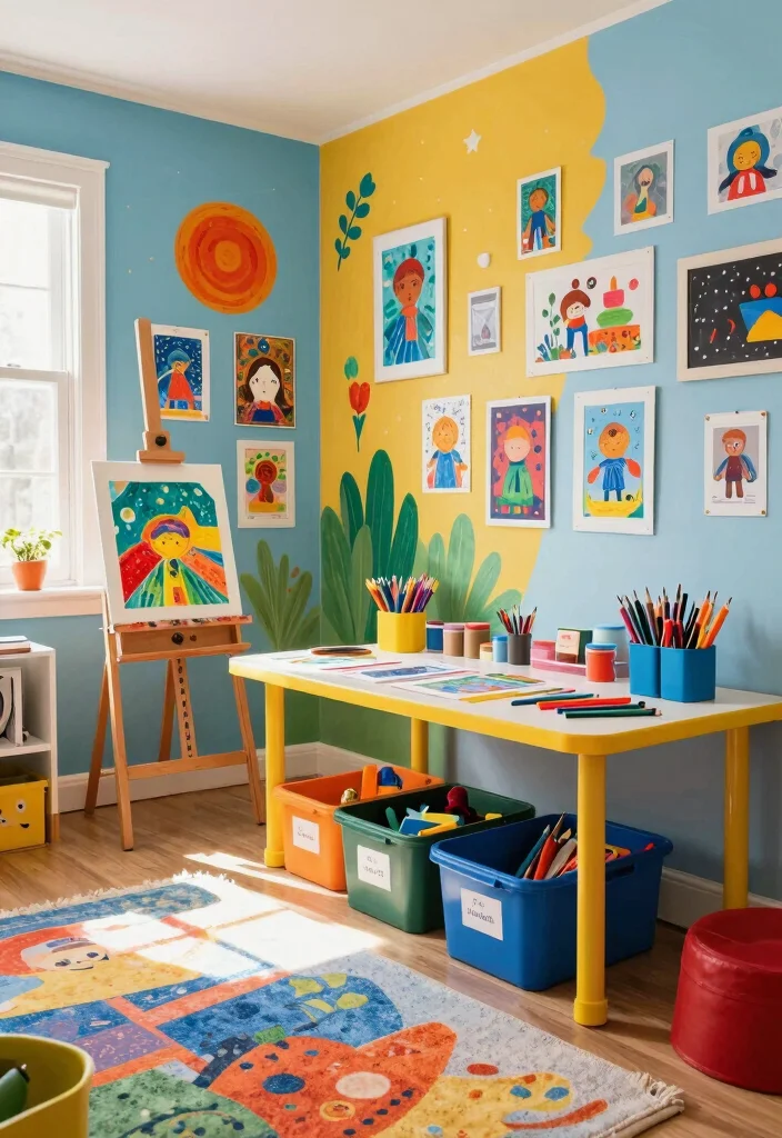 10 Boy Playroom Ideas with Energy and Smart Storage 5. Art Creativity Studio 0