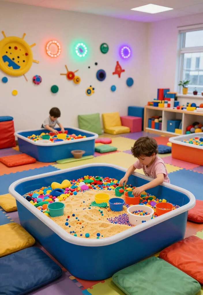 10 Boy Playroom Ideas with Energy and Smart Storage 8. Sensory Play Area 0