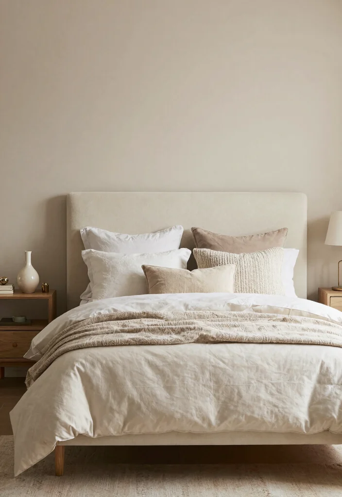 10 Cream Headboard Bedroom Ideas with Warm Layered Neutrals 50 10 Cream Headboard Bedroom Ideas with Warm Layered Neutrals 10. Elevated Comfort with Soft Neutrals 0