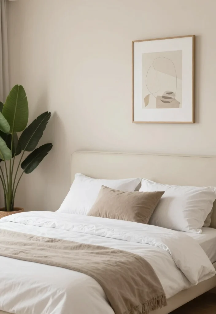 10 Cream Headboard Bedroom Ideas with Warm Layered Neutrals 23 10 Cream Headboard Bedroom Ideas with Warm Layered Neutrals 3. Chic Minimalism with a Touch of Warmth 0