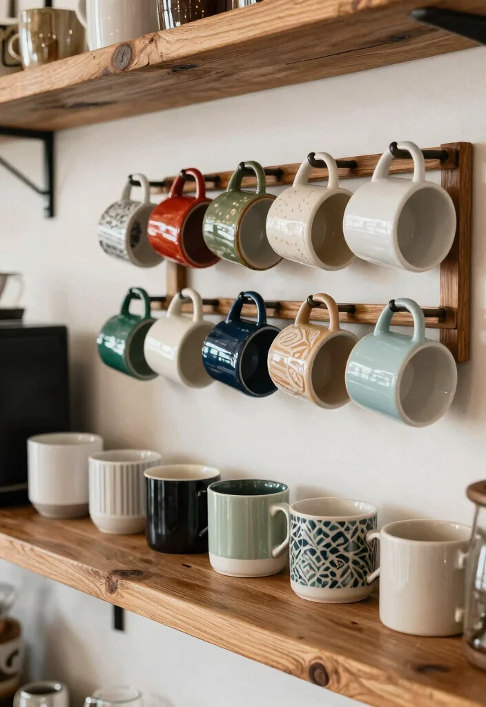 10 Dollar Tree Coffee Bar Ideas That Look Shockingly Chic 35 10 Dollar Tree Coffee Bar Ideas That Look Shockingly Chic 5. Budget Friendly Coffee Mug Display 0