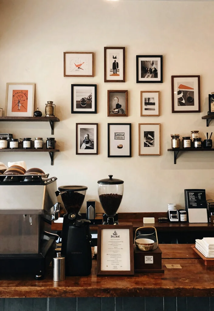 10 Farmhouse Coffee Bar Ideas with Warm Wood and Soft Lighting 50 10 Farmhouse Coffee Bar Ideas with Warm Wood and Soft Lighting 10. Personal Touches 0