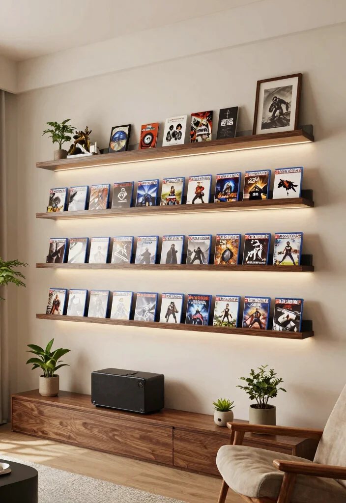 10 Gamer Living Room Ideas That Still Feel Adult and Stylish 46 10 Gamer Living Room Ideas That Still Feel Adult and Stylish 6. Wall Mounted Displays 0
