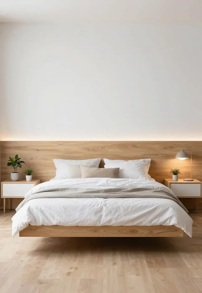 10 Headboard Ideas Bedroom Modern with Sharp Clean Lines 1. Floating Wooden Headboard 0