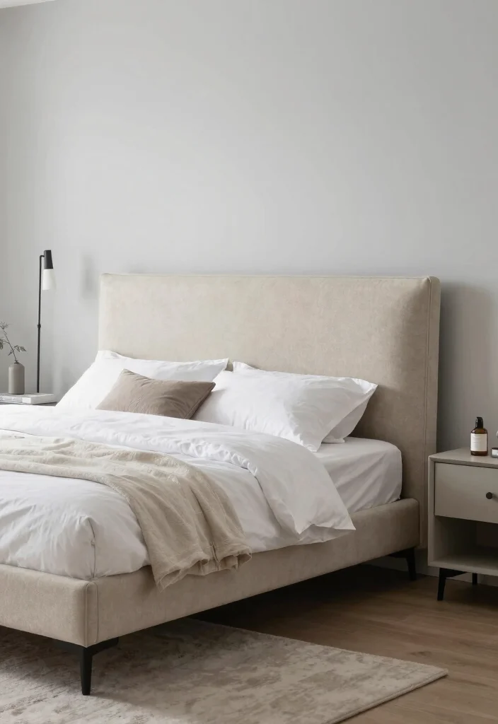 10 Headboard Ideas Bedroom Modern with Sharp Clean Lines 3. Upholstered Headboard with Clean Lines 0