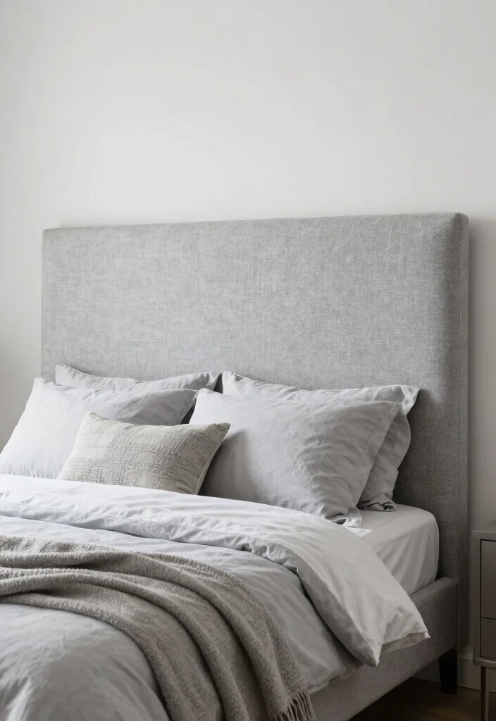10 Headboard Ideas Bedroom Modern with Sharp Clean Lines 5. Fabric Covered Panel Headboard 0