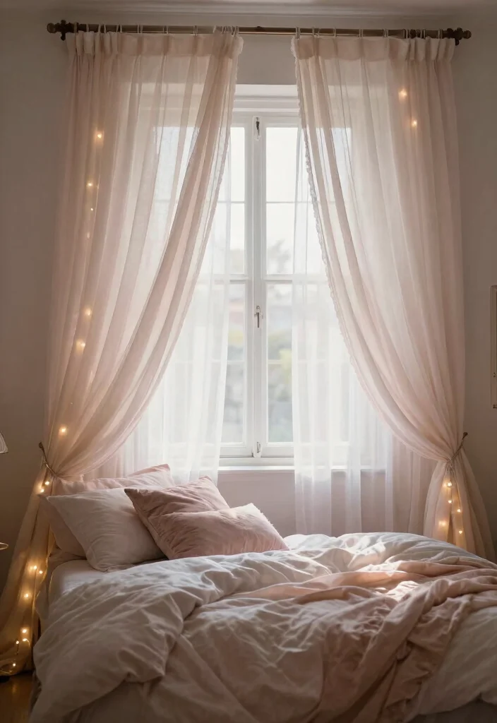 10 Headboard in Front of Window Ideas That Surprisingly Work 7. Canopy Headboards with Drapery 0