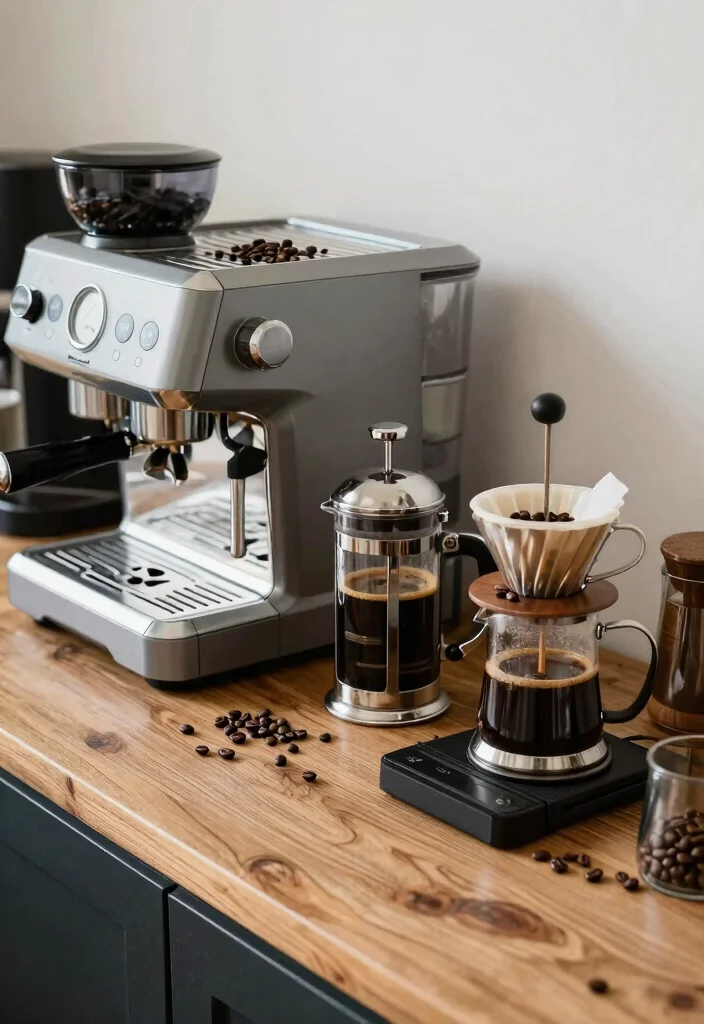 10 Home Coffee Bar Ideas for Cozy Weekend Reset Vibes 6. Implementing a Coffee Station with Multiple Brewing Methods 0