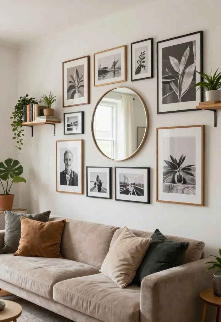 10 Living Room Decor Apartment Ideas That Feel High End 4. Artful Wall Decor 0