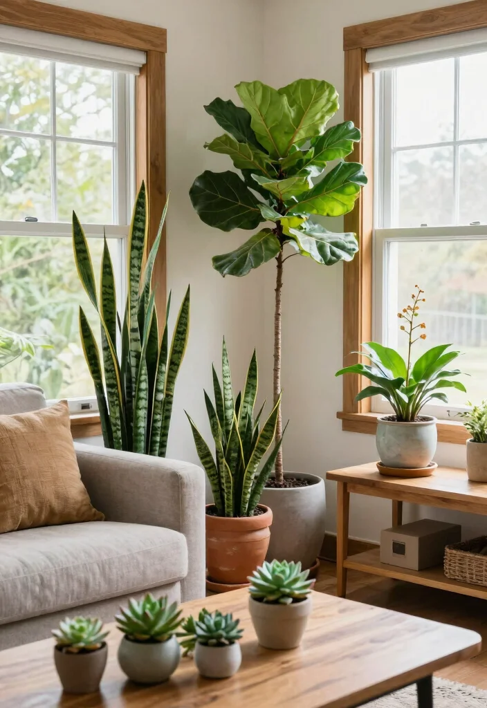 10 Living Room Decor Apartment Ideas That Feel High End 6. Greenery and Natural Elements 0