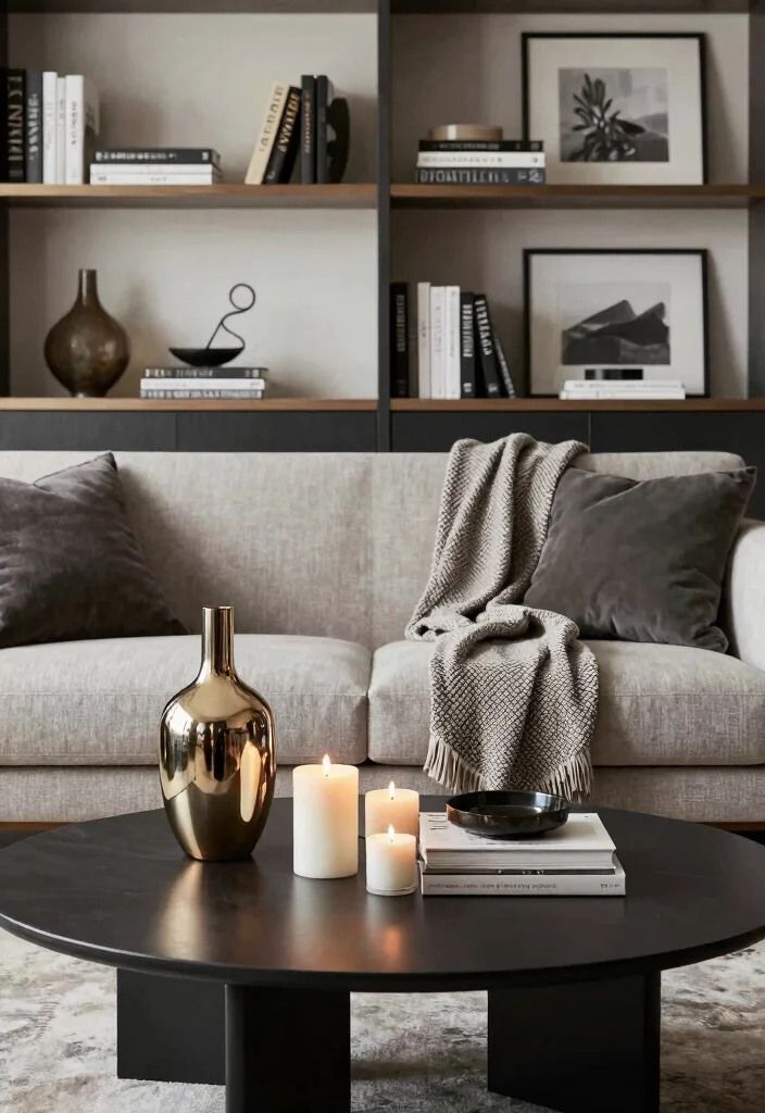 10 Living Room Decor Apartment Ideas That Feel High End 7. Chic Accents and Accessories 0