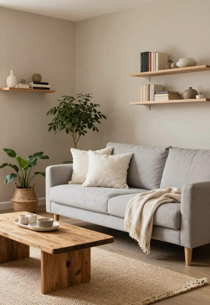 10 Living Room Ideas With Grey Couch That Feel Balanced and Stylish 1 10 Living Room Ideas With Grey Couch That Feel Balanced and Stylish 1. Neutral Tones for Calmness 0