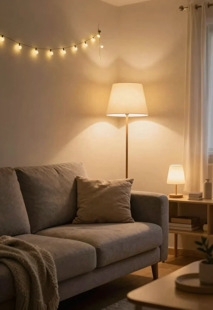 10 Living Room Ideas With Grey Couch That Feel Balanced and Stylish 48 10 Living Room Ideas With Grey Couch That Feel Balanced and Stylish 8. Soft Lighting for Atmosphere 0