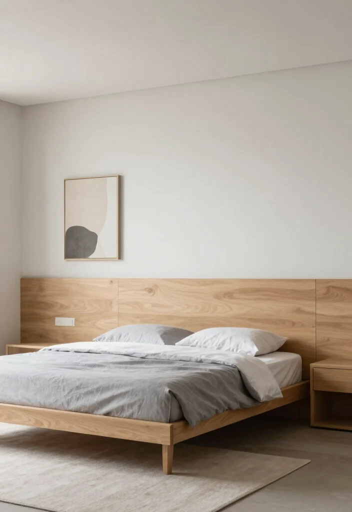 10 Modern Bed Headboard Ideas That Feel Architectural and Clean 5. Minimalist Panel Headboard 0