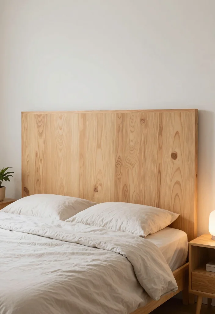10 Modern Bed Headboard Ideas That Feel Architectural and Clean 6. Plywood Panel Headboard 0