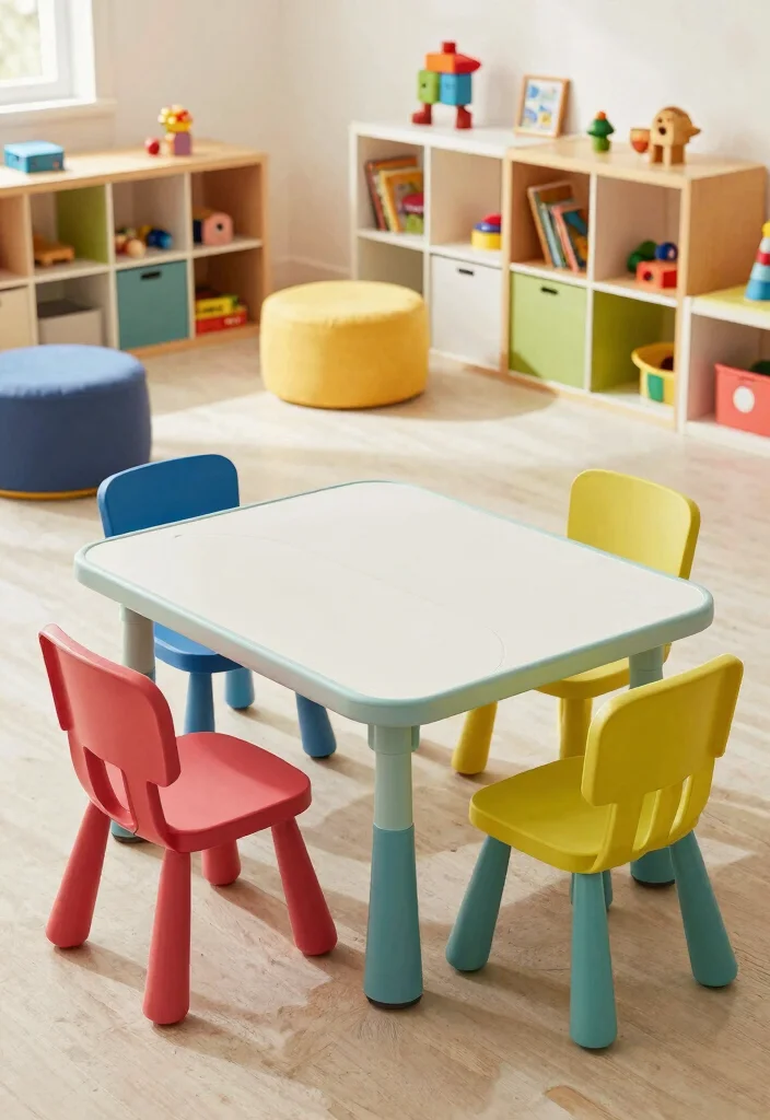 10 Playroom Design Ideas That Balance Fun and Function 12 10 Playroom Design Ideas That Balance Fun and Function 2. Flexible Furniture for Growing Kids 0