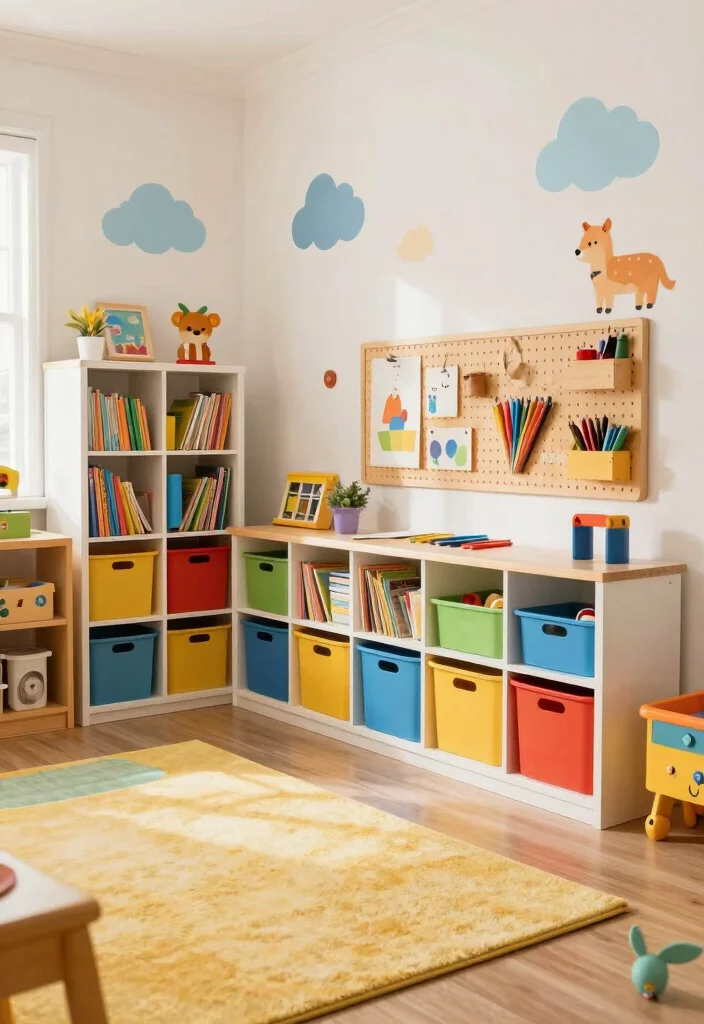 10 Playroom Ideas Small Space That Still Feel Open and Airy 2. Vertical Storage Solutions 0