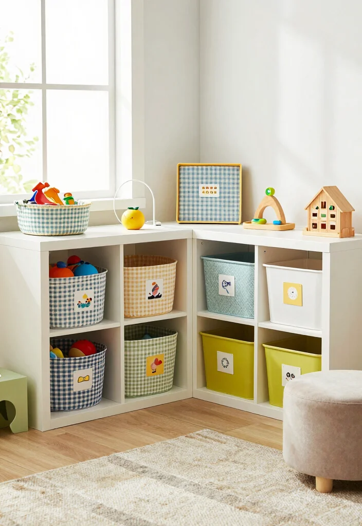 10 Playroom Ideas Small Space That Still Feel Open and Airy 8. Smart Toy Storage 0