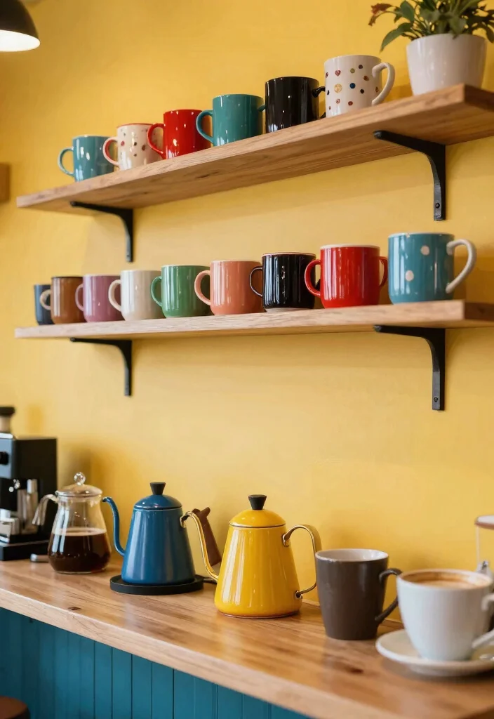 10 Simple Coffee Bar Ideas That Still Feel Designer Approved 60 10 Simple Coffee Bar Ideas That Still Feel Designer Approved 10. Use Color to Energize 0