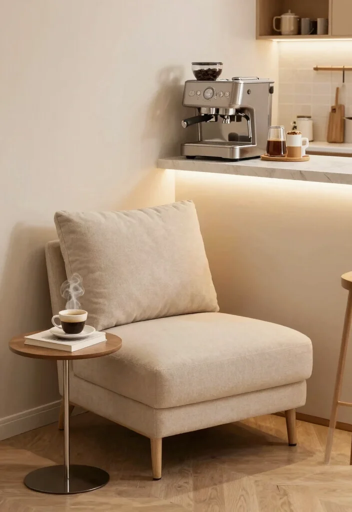 10 Simple Coffee Bar Ideas That Still Feel Designer Approved 47 10 Simple Coffee Bar Ideas That Still Feel Designer Approved 7. Add a Cozy Seating Nook 0