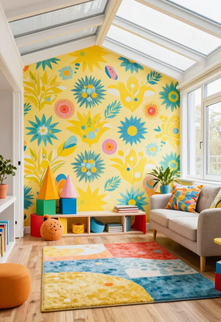 10 Sunroom Playroom Ideas with Bright Natural Energy 25 10 Sunroom Playroom Ideas with Bright Natural Energy 5. Bright Color Palettes 0