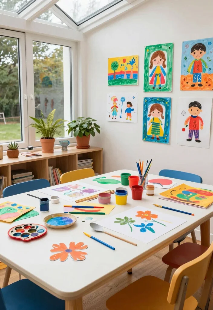 10 Sunroom Playroom Ideas with Bright Natural Energy 27 10 Sunroom Playroom Ideas with Bright Natural Energy 7. DIY Art Stations 0