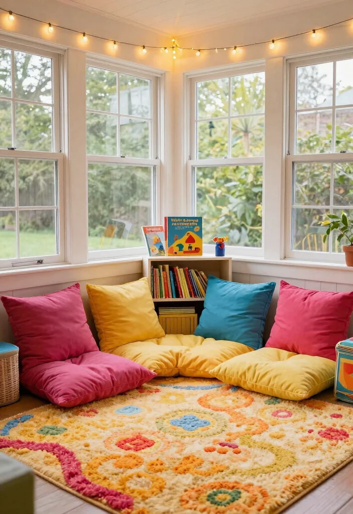 10 Sunroom Playroom Ideas with Bright Natural Energy 39 10 Sunroom Playroom Ideas with Bright Natural Energy 9. Cozy Reading Nook 0