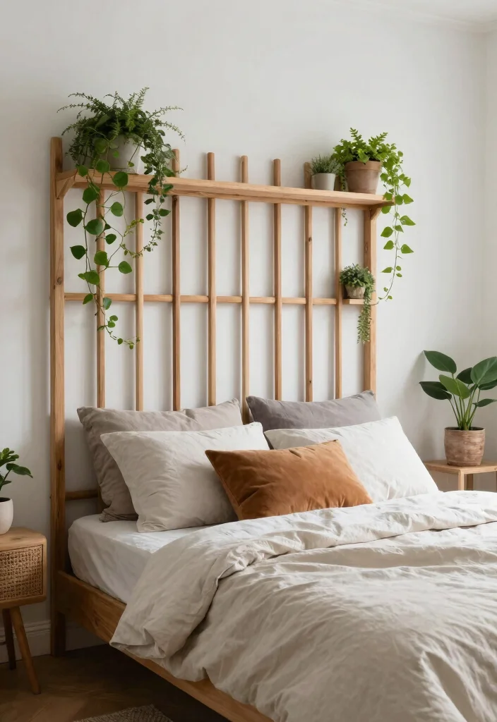 12 Alternative Headboard Ideas That Feel Creative and Bold 9. Garden Trellis Headboard 0