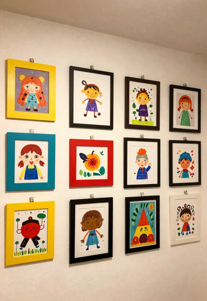 12 Basement Playroom Ideas That Don’t Feel Like a Basement 26 12 Basement Playroom Ideas That Dont Feel Like a Basement 6. A Gallery Wall of Fun 0