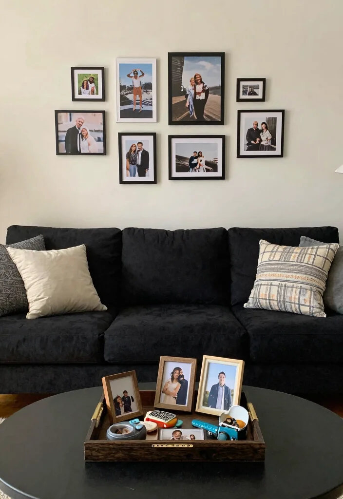 12 Black Sectional Living Room Ideas Decor That Feel Luxe 12. Personal Touches 0