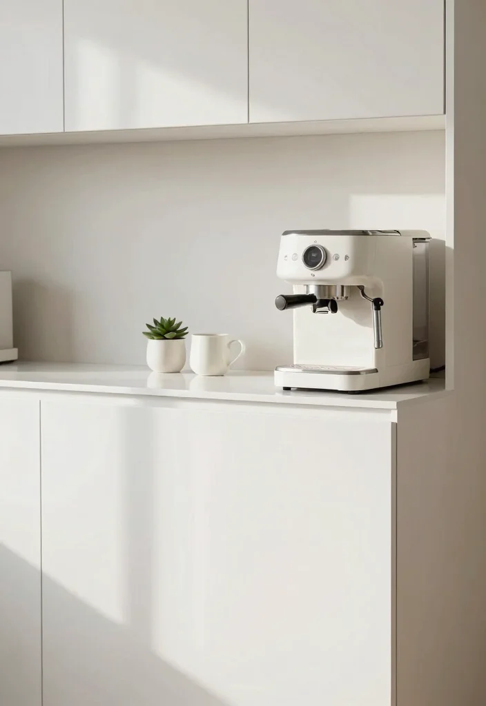 12 Coffee Bar Cabinet Ideas That Hide Clutter Beautifully 2. Minimalist Magic 0