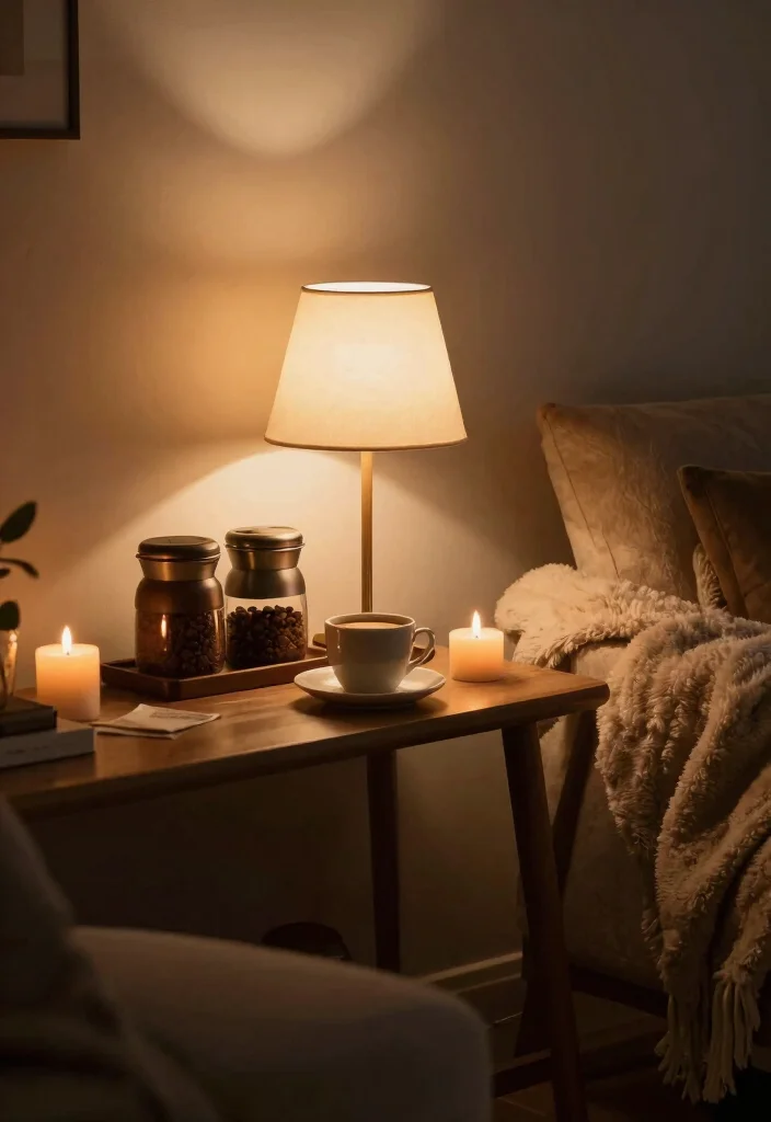 12 Coffee Bar Ideas Small Spaces That Feel Personal and Calm 52 12 Coffee Bar Ideas Small Spaces That Feel Personal and Calm 12. Warm Lighting 0