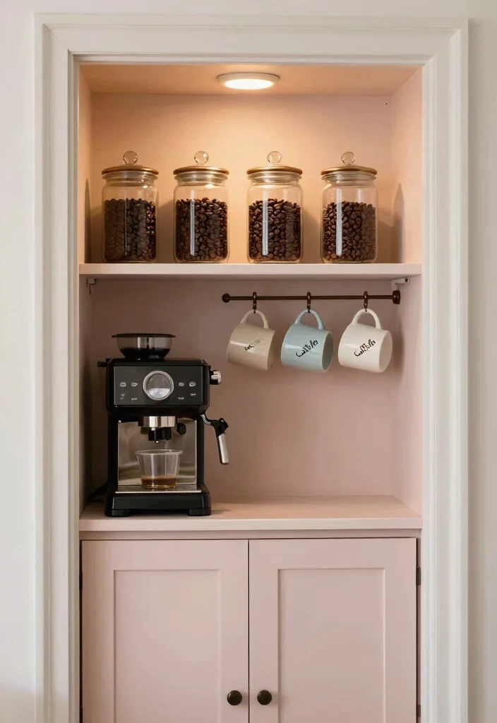 12 Coffee Bar Ideas for Small Spaces That Feel Surprisingly Luxe 25 12 Coffee Bar Ideas for Small Spaces That Feel Surprisingly Luxe 5. Hidden Coffee Bar in a Closet 0