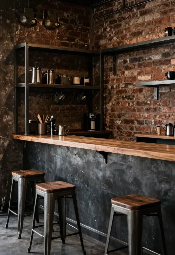 12 Corner Coffee Bar Ideas That Transform Dead Space Beautifully 7 12 Corner Coffee Bar Ideas That Transform Dead Space Beautifully 7. Industrial Style Coffee Bar 0