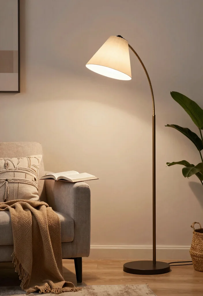 12 Cozy Living Room Lighting Ideas That Glow at Night 61 12 Cozy Living Room Lighting Ideas That Glow at Night 11. Floor Lamps with Adjustable Arms 0