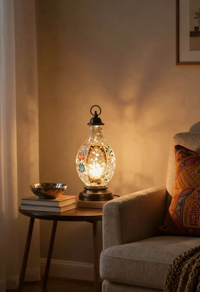 12 Cozy Living Room Lighting Ideas That Glow at Night 4 12 Cozy Living Room Lighting Ideas That Glow at Night 4. Recycled Glass Table Lamps 0