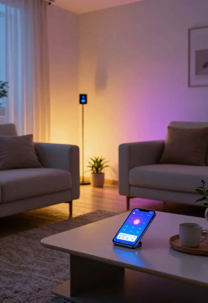 12 Cozy Living Room Lighting Ideas That Glow at Night 16 12 Cozy Living Room Lighting Ideas That Glow at Night 6. Smart Home Lighting 0