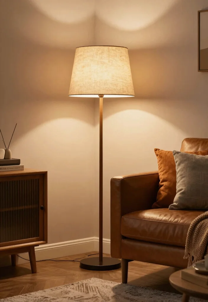 12 Cozy Living Room Lighting Ideas That Glow at Night 39 12 Cozy Living Room Lighting Ideas That Glow at Night 9. Natural Fiber Lampshades 0