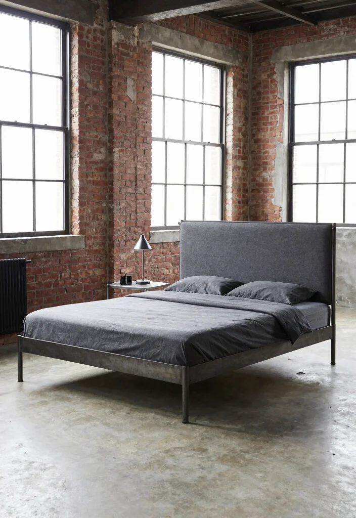 12 Dark Grey Headboard Bedroom Ideas That Feel Hotel Inspired 8. Industrial Edge 0