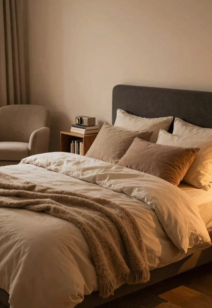 12 Dark Grey Headboard Bedroom Ideas That Feel Hotel Inspired 9. Cozy Layers 0