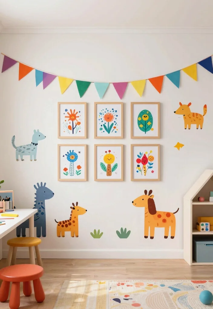 12 Kids Playroom Ideas Small Space That Still Feel Big 10. Playful Wall Decor 0