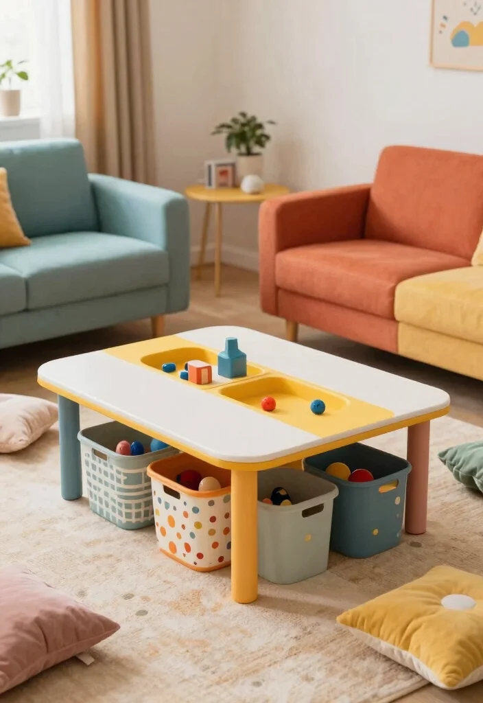 12 Kids Playroom Ideas Small Space That Still Feel Big 3. Multifunctional Furniture 0
