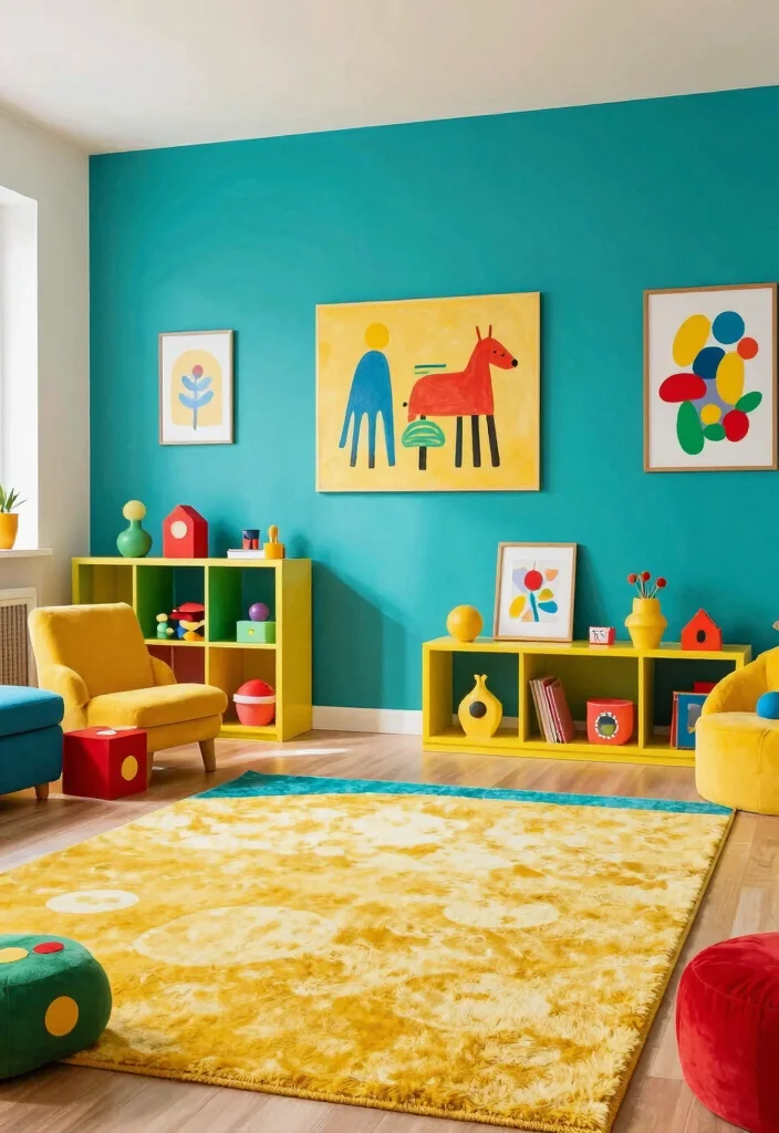 12 Kids Playroom Ideas Small Space That Still Feel Big 4. Bold and Vibrant Color Schemes 0