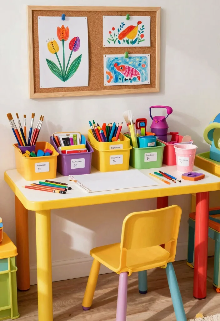 12 Kids Playroom Ideas Small Space That Still Feel Big 5. Art and Craft Station 0